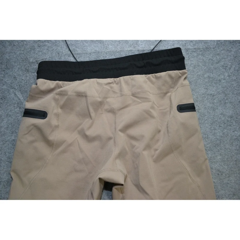 BYLT Premium Jogger Pants Mens XL Khaki Tan Zip Pocket‎ Drawstring Tapered Cuff